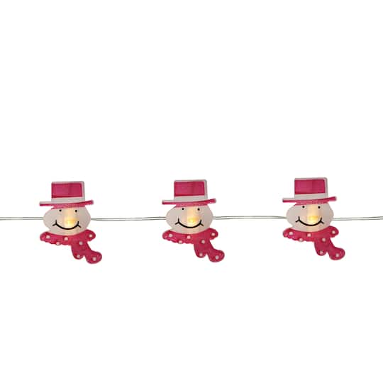 Northlight 20 Warm White Snowman Shaped Led Christmas Fairy Lights 6 ft Copper Wire - White
